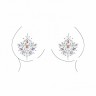 Боди с гартерами и наклейками на грудь Open-cup Strappy Teddy & Dazzling Sticker