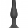 Темно-серая анальная пробка Slim Anal Plug Large - 12,5 см.