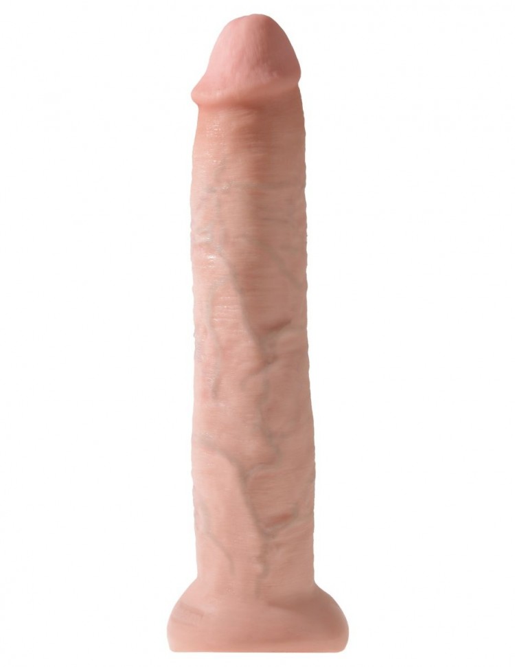Телесный фаллоимитатор-гигант на присоске 13" Cock - 33 см.