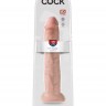 Телесный фаллоимитатор-гигант на присоске 13" Cock - 33 см.