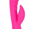 Ярко-розовый вибромассажер-кролик 5" Silicone Ripple Passion - 19,1 см.