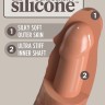 Кофейный фаллоимитатор 6" Silicone Dual Density Cock - 17 см.