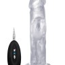 Прозрачный вибратор-реалистик Vibrating Realistic Cock 8" - 20 см.