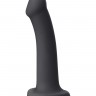 Черный фаллос с имитацией эякуляции Silicon Cum Dildo L - 19,6 см.