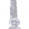 Прозрачный фаллоимитатор King Cock Clear 4" Cock with Balls - 12,7 см.