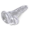 Прозрачный фаллоимитатор King Cock Clear 4" Cock with Balls - 12,7 см.