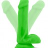 Зеленый фаллоимитатор 6 Inch Silicone Dual Density Cock with Balls - 15,24 см.