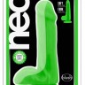 Зеленый фаллоимитатор 6 Inch Silicone Dual Density Cock with Balls - 15,24 см.