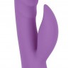 Фиолетовый вибромассажер-кролик 5" Silicone Ripple Passion - 19,1 см.