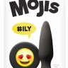 Черная силиконовая пробка Emoji Face ILY - 8,6 см.
