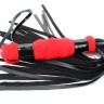 Нежная плеть с красным мехом BDSM Light - 43 см.