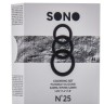 Набор из 3 чёрных эрекционных колец SONO No.25
