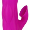 Лиловый вибратор-кролик Super Soft Silicone Sucking Vibrator - 20 см.