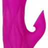 Лиловый вибратор-кролик Super Soft Silicone Sucking Vibrator - 20 см.