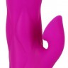 Лиловый вибратор-кролик Super Soft Silicone Sucking Vibrator - 20 см.