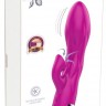Лиловый вибратор-кролик Super Soft Silicone Sucking Vibrator - 20 см.