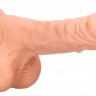 Телесный фаллоимитатор Realistic Dildo With Balls  - 17 см.