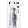 Прозрачный фаллоимитатор King Cock Clear 6 Cock - 18,4 см.