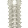 Прозрачная насадка с шипиками Cristal Condom - 12,5 см.