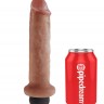 Кофейный фаллоимитатор с имитацией семяизвержения 7" Squirting Cock - 21,6 см.