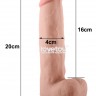 Телесный фаллоимитатор Sliding Skin Dual-Layered 8.0 - 20 см.
