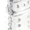 Прозрачная рельефная насадка на пенис - 15,3 см.
