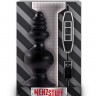 Чёрная фигурная пробка с вибрацией, работающая от USB, MENZSTUFF SPINDLE 10FUNCTION BUTT PLUG