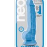 Голубой реалистичный фаллоимитатор на присоске NEO 7.5INCH DUAL DENSITY COCK W. BALLS - 19 см.