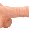 Телесный фаллоимитатор Realistic Dildo With Balls - 20 см.