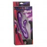 Фиолетовый вибромассажер-кролик Aura Dual Lover - 20,25 см.