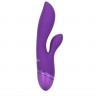 Фиолетовый вибромассажер-кролик Aura Dual Lover - 20,25 см.