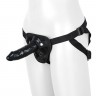 Черный страпон HARNESS WITH DILDO - 13 см.