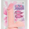 Телесный фаллоимитатор на присоске NATURAL SEDUCER 6 FLESH DONG - 15,2 см.