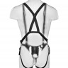 Страпон-система с кофейной насадкой 10" Hollow Strap-On Suspender System - 25 см.