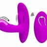 Лиловый вибромассажёр с движущимися шариками Magic Finger