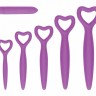 Набор фиолетовых вагинальных расширителей с вибропулей Silicone Vaginal Dilator Set