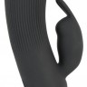 Черный вибратор-кролик с электростимуляцией E-Stim Rabbit Vibrator - 19,3 см.