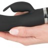Черный вибратор-кролик с электростимуляцией E-Stim Rabbit Vibrator - 19,3 см.