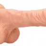 Телесный фаллоимитатор Realistic Dildo With Balls - 23 см.