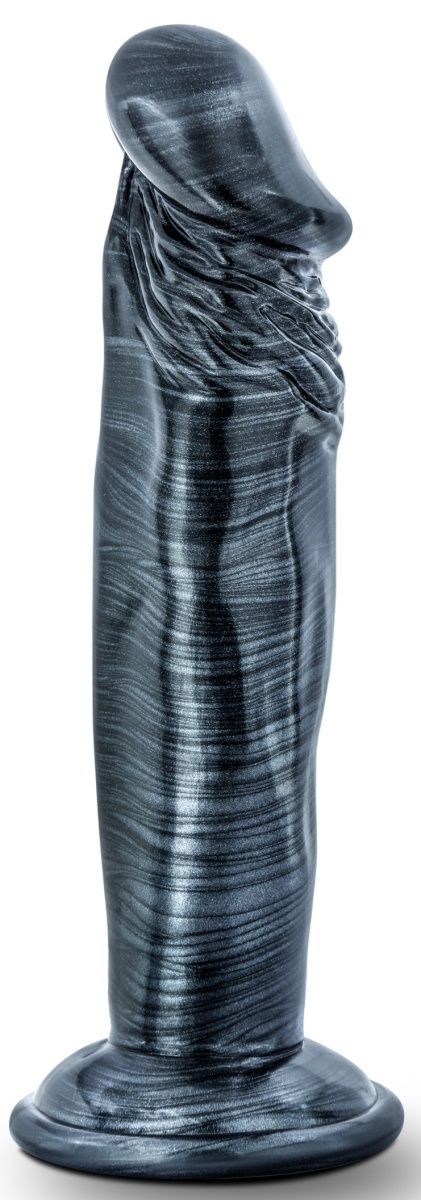 Черный фаллоимитатор без мошонки с присоской Ebony 6 Inch Dildo - 15 см.