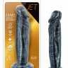 Черный фаллоимитатор без мошонки с присоской Ebony 6 Inch Dildo - 15 см.