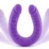 Фиолетовый двусторонний фаллоимитатор 18 inch Silicone Slim Double Dong  - 45,7 см.