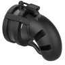 Черный мужской пояс верности Silicone Cage Ballsplitter Model 18 Chastity 3.5"