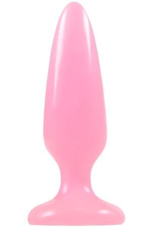 Розовая анальная пробка, светящаяся в темноте, Firefly Pleasure Plug - 10,1 см.