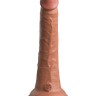 Кофейный фаллоимитатор 7" Silicone Dual Density Cock - 21 см.