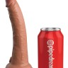 Кофейный фаллоимитатор 7" Silicone Dual Density Cock - 21 см.