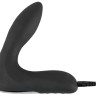 Черная анальная втулка с вибрацией и функцией расширения Inflatable Vibrating Prostate Plug