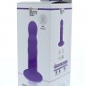 Фиолетовый фаллоимитатор-реалистик PREMIUM RIBBED DILDO - 18 см.