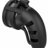 Черный мужской пояс верности Silicone Cage Ballsplitter Model 19 Chastity 4.5"