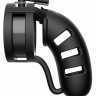 Черный мужской пояс верности Silicone Cage Ballsplitter Model 19 Chastity 4.5"